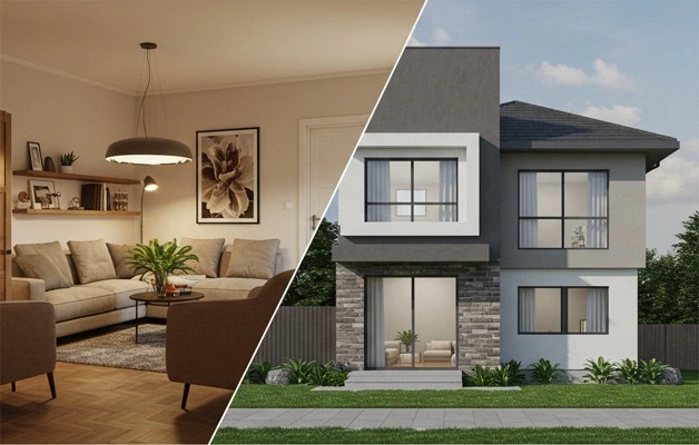 Exterior and interior rendering portfolio by 2B Design